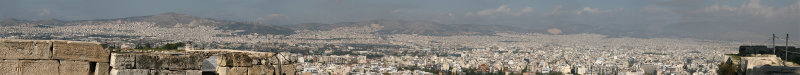 panoramic of Athens from Acropolis.. zoom at 10%