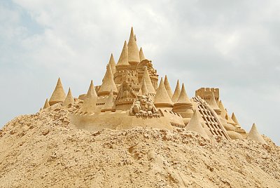 Worlds Tallest Sand Castle 35 ft