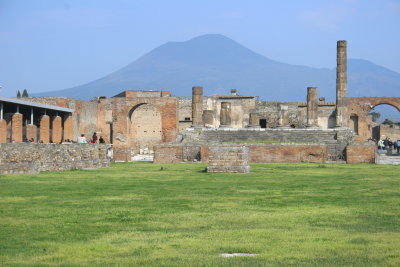 Pompeii with Mt Vesuvius in the Background