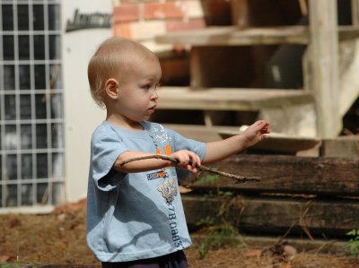 Brooks with his stick