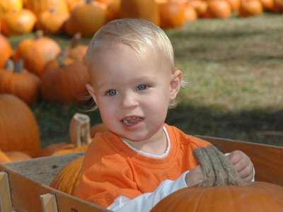 Riding with a pumpkin