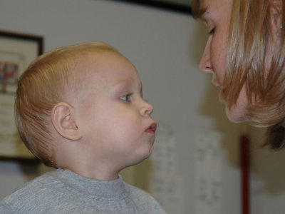 A kiss from Mom