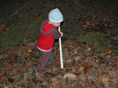 Brooks with his new rake
