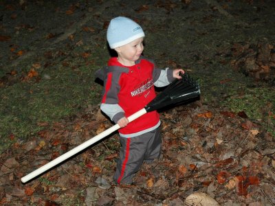 Brooks with his new rake