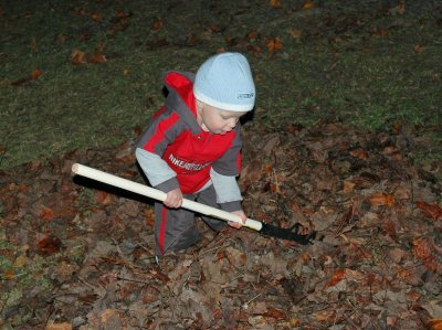 Brooks with his new rake