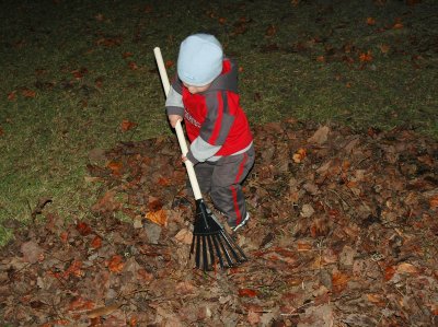 Brooks with his new rake