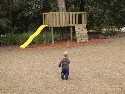 Brooks runs to his new Treehouse