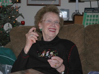 Grandma Ruth with her new perfume
