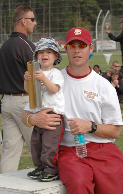 Helping Dad coach