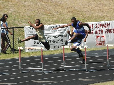 Boys 300M hurdles prelims