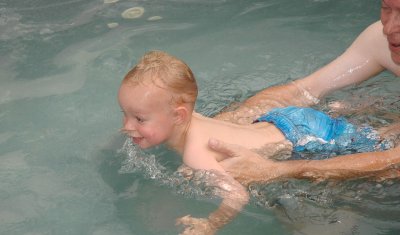 Brooks in the hot tub