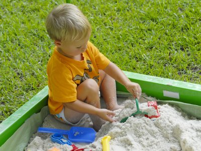 Brooks in his new sandbox