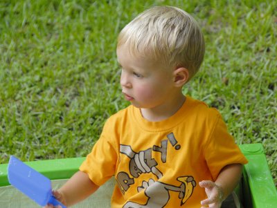 Brooks in his new sandbox