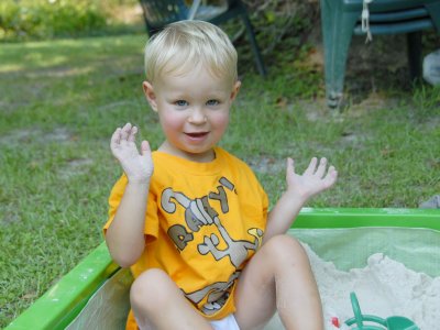 Brooks in his new sandbox