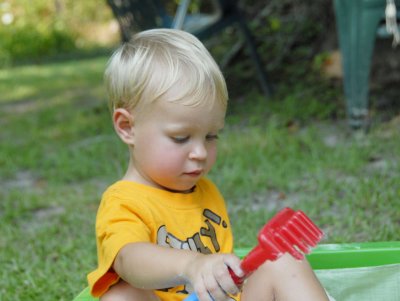 Brooks in his new sandbox