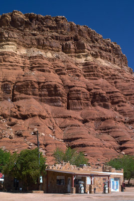 gas station, cliff dwellers