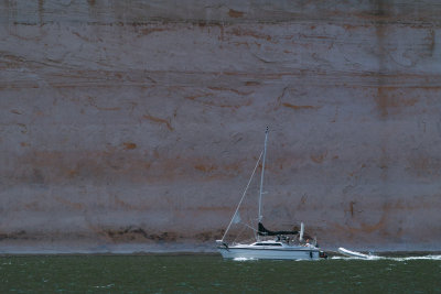 lone sailboat