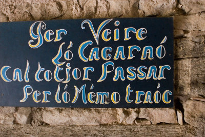 Sign as you enter L'Escargot in Aigne