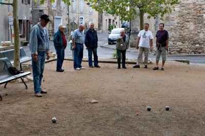 Playing Petanque in the village square