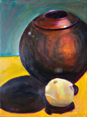 Still Life with Onion24 X 18 OilMay 2007