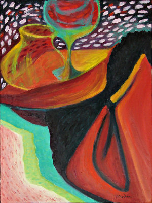 Still Life with Dots24 X 18 OilJuly 2007