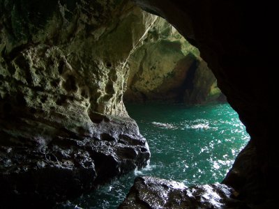 in the caves of Rosh Hanikra