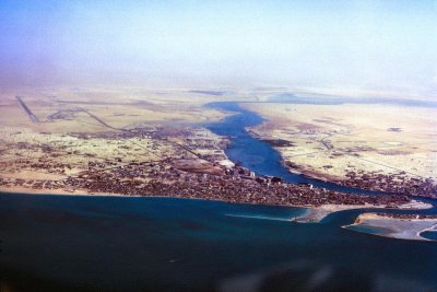 Aerial photo of Dubai in 1971