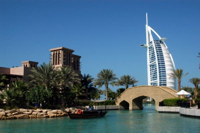 Burj al Arab and the Madinat Jumeirah canal