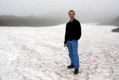Roy on a snow field, Snæfellsnesjökull