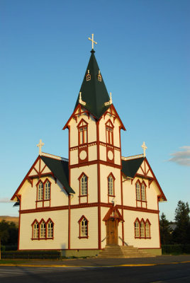 Húsavík's iconic church