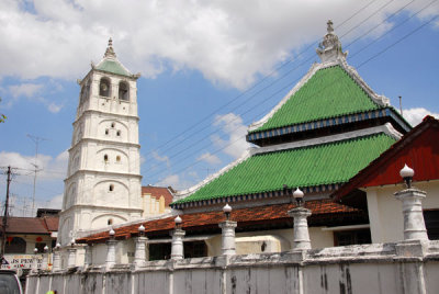 Kampung Kling Mosque, Melaka, with a distinctive SE Asian-influenced style