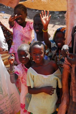Girls in a Senegal village