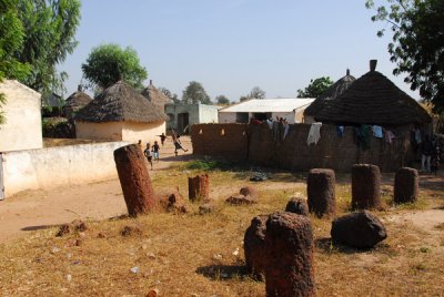 Remains of an ancient Senegambian stone circle, of which there are around 1000 in Sengal and the Gambia