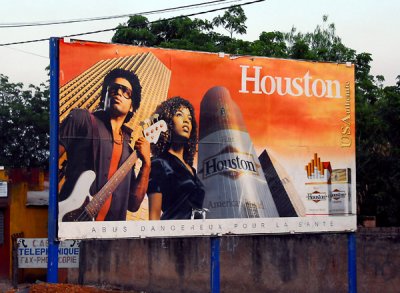 Billboard for Houston brand of cigarettes, Senegal