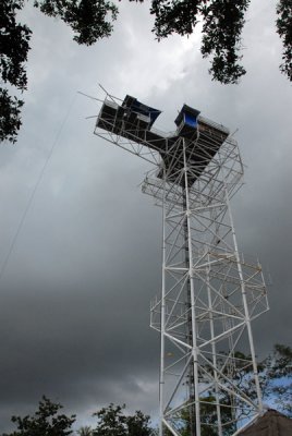 Bungee tower at the Double Six Club, Legian