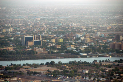 Downtown Khartoum along the Blue Nile