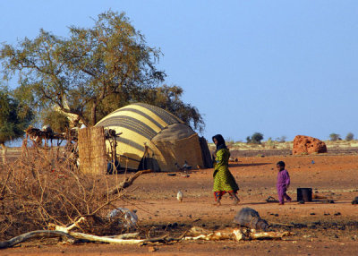 African huts