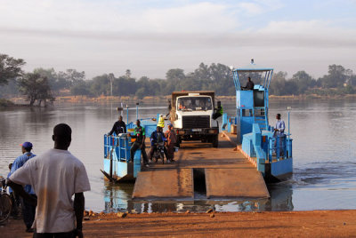 The ferry arrives on the north shore