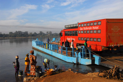 Luckily, were the only vehicle waiting to cross the river