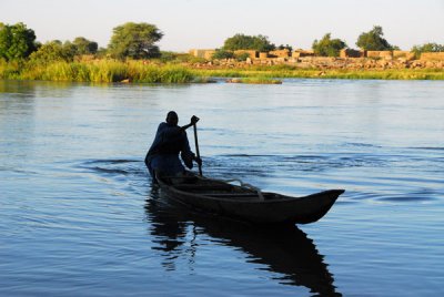 Pirogue on the Niger River, Ayorou
