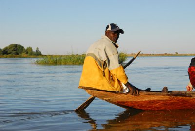 One of the paddlemen for our pirogue trip from Ayorou