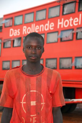 Posing with the Rotel truck