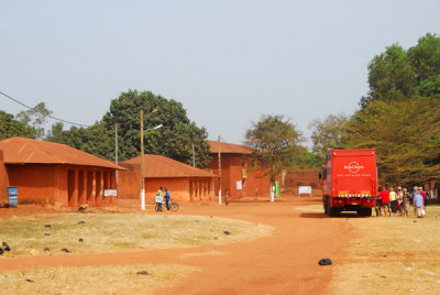 Rotel parked at the Royal Palace of Abomey