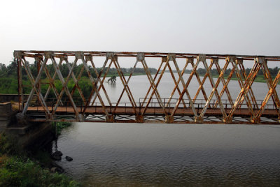 Bridge across the mouth of the Kouffo (or Mono) River, Benin
