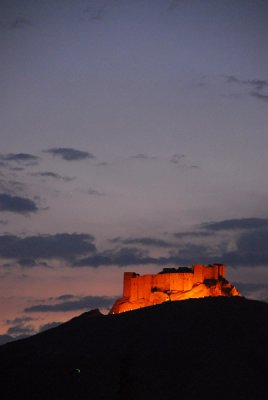 Arabic Citadel, Palmyra, at dusk