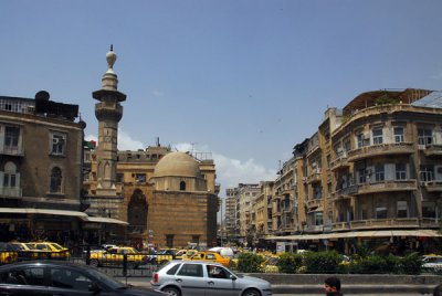 Al Thawra Street, a main north-south road running from the Citadel to the Aleppo Highway