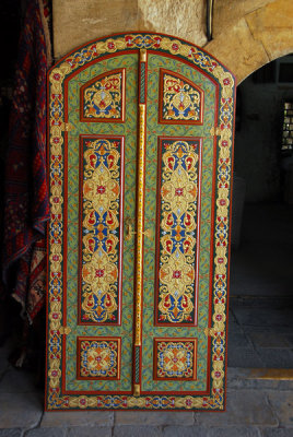 Ornate door, Tikiyya al-Sulaimaniyyah handicrafts market