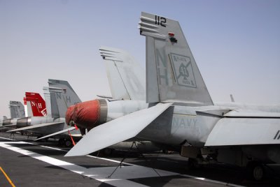 Hornets of VFA-41 on the USS Nimitz