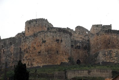 Krak des Chevaliers, enlarged by the Knights Hospitallers starting in 1142