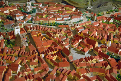 Model of Tallinns old town at the City Museum